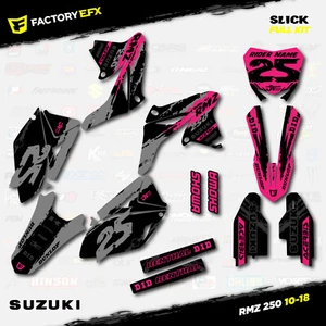 Kit de gráficos de carreras gris rosa pulido para calcomanía Suzuki RMZ250 10-18 RMZ 250 - Imagen 1 de 5