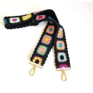 Durable Women Bag Band Flower Cross Body Bag Handle Crochet Bag Strap Women - Picture 1 of 15
