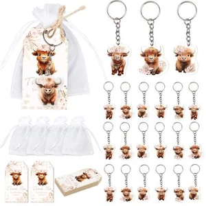 72Pcs Highland Cow Baby Shower Party Favors, Highland Cow Cattle Birthday Dec... - Picture 1 of 6