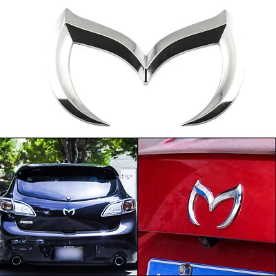 Silver Evil M Car Rear Trunk Logo Emblem Badge For Mazda 3 6 CX-5 MX-5 Miata - Image 1 of 4