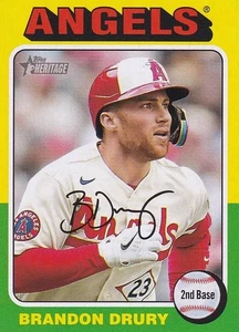 2024 Topps Heritage - Short Print Brandon Drury #20 - Angels - Bild 1 von 2