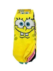 Spongebob Sponge Bob Colorful Women's 5 Pack Low Cut Character Socks New - Picture 1 of 5