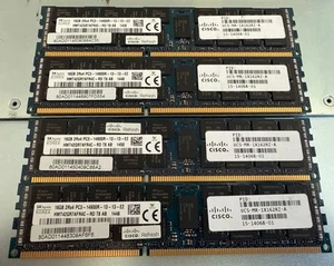 SK Hynix 64GB (4 x 16GB) 1866MHz DDR3 PC3-14900R ECC Server RAM HMT42GR7BFR4C - Picture 1 of 4
