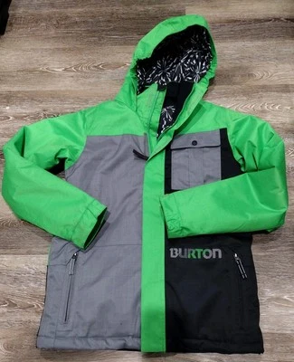Burton Chittagong Snowboard Insulated Hooded Winter Coat Women's XL Green Gray - Image 1 of 4