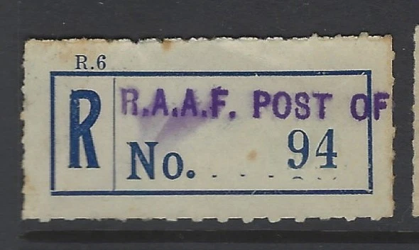 Etiquetas de registro de Australia RAAF POST DE #94 Foto 1 de 1
