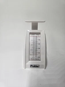 Báscula de pólder 500 g x 10 g blanca vintage con bandeja 18 oz x 1/2 oz | 500 mg x 10 g - Imagen 1 de 6