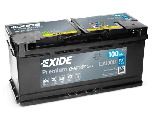 Batterie de démarrage Exide Premium Carbon Boost EA1000 12V 100Ah 900A - Photo 1/1