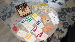 Vintage antik Anfang 30er Ära Parker Brothers Monopoly Brettspiel ohne Brett Rennwagen - Bild 1 von 16
