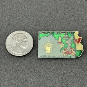 Maryland Delaware DC BPOE Elks Club Crab Chicken Monument Pin Pinback #59662 - Picture 1 of 2