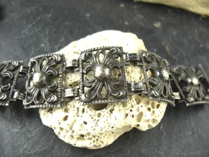 Armband massiv gearbeitet Historismus  925er Sterling  Silber - Picture 1 of 4