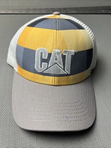 NUOVO - Cappello camionista attrezzatura gatto Caterpillar SnapBack grigio giallo bianco - Foto 1 di 4