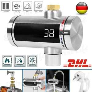 Durchlauferhitzer Kompakt Edelstahl 3600W Garten Camping Warmwasserbereiter 50°C - Bild 1 von 13