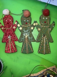 Set. Of  3 Inarco Japan Handmade Angel Ornaments - Picture 1 of 2