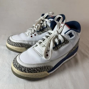NIKE AIR JORDAN 3 Retro True Blue 2016 854261-106 NO BOX UNISEX 6Y EU 38.5 1E - Picture 1 of 18