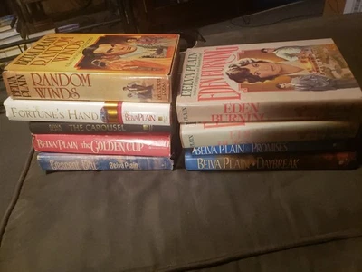 LOT OF 9 BELVA PLAIN ROMANCE/SUSPENSE BOOKS, HARDCOVER, GOOD CONDITION Foto 1 de 4