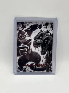 Donkey Kong Vs. Godzilla 4 Of 5 Novelty Card AI Generated - Picture 1 of 1