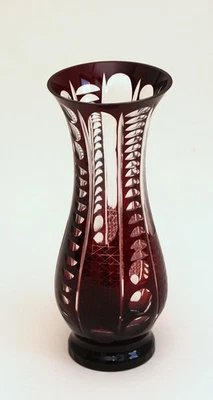 Glasvase Vase Blumenvase geschliffen # 3696 - Bild 1 von 4