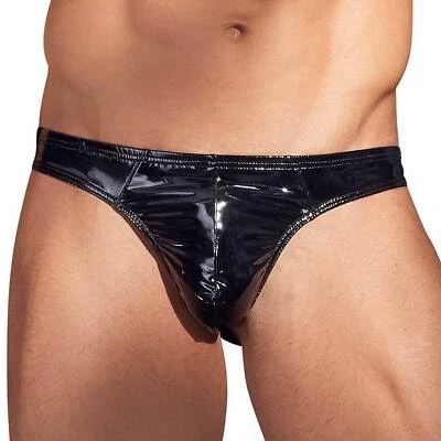 BLACK LEVEL Herren-Lack-String Glanzlack 2-Wege-Stretch Knackig CLUBWEAR - Bild 1 von 4