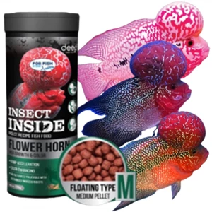 Flowerhorn & Cichlid Fish Food Head Huncher Color Faster DEEP INSECT INSIDE 100G - Picture 1 of 7