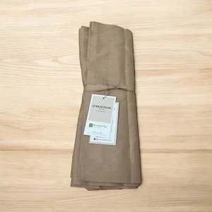 D'Moksha Homes Brown 100% European Flax Linen Table Runner 14”x108” - Picture 1 of 3