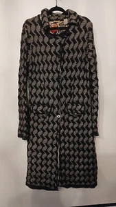 Strickmantel "Miss Sixty" schwarz/crème (N15) Größe L - Bild 1 von 8