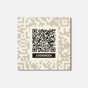 Evergreen QR Code 4'' X 4'' Square Wooden Coaster - Picture 1 of 3