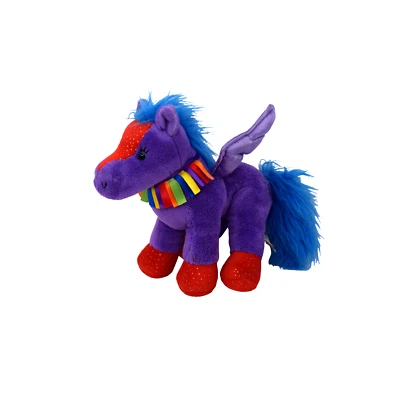 Ganz Webkins Rainbow Pegasus Purple Plush 10" Winged Stuffed Animal No Code - Image 1 of 4