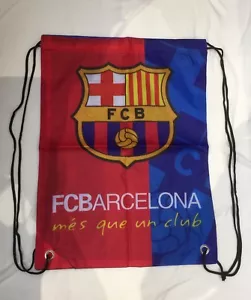 FC BARCELONA Training Bag Gym Sack Bag Swimming Drawstring Beach Backpack - Picture 1 of 3
