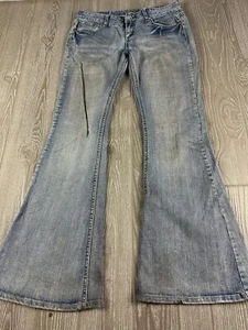 Amethyst Jeans Women's Boot Cut Medium Wash Mid Rise Blue Flare Denim Size 9 - Picture 1 of 14