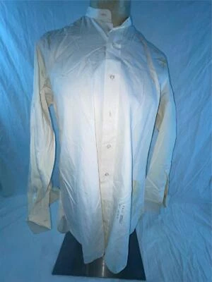 CAMISA FORMAL DE VESTIR DE COLECCIÓN AÑOS 20 PARA HOMBRE M JOHN WANAMAKER BLANCA SIN CUELLO PUÑO FRANCÉS Foto 1 de 4
