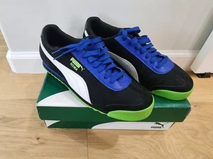 PUMA Roma Perf XTG Surf The Web Lowtop Size 9.5 Mens Shoes Black Green White - Picture 1 of 5