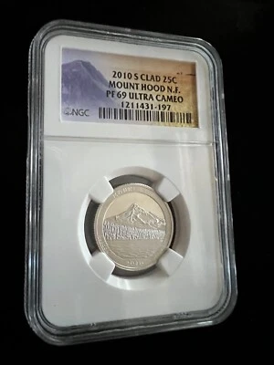 2010 S Clad 25c Mount Hood NF State Quarter-NGC PF69 Ultra Cameo - Image 1 of 4
