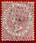 Malaya Straits Settlements 1867-72 QV 4c CC gebraucht SG#12 M5455