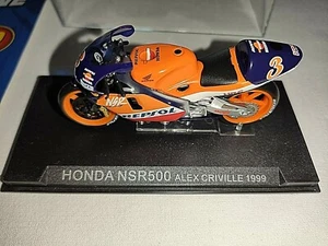 Honda Nsr 500 Alex Criville 1999 Moto Scale 1/24 Die Cast Model Grandi Moto - Picture 1 of 2