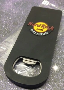 Hard Rock Cafe Flaschenöffner Orlando City Schwarz Magnet Neu in Verpackung Magnet Gummi PVC B - Bild 1 von 8