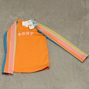 Roxy Rash Guard Size 4 Little Girl Colors Of The Sun UPF 50 Crew Neck TOP ONLY - Picture 1 of 10