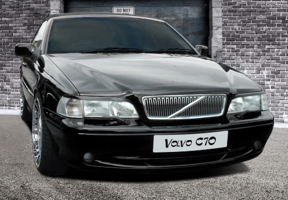 Scheinwerferblenden für Volvo V70 C70 Böser Blick Scheinwerfer Blenden ABS Set - Bild 1 von 1