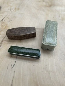 Lot de 3 anciens écrins pour bijoux broche épingle - Imagen 1 de 11