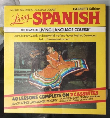 LIVING SPANISH The Complete Living Language Course Cassette Edition 1985 - Image 1 of 3
