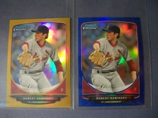 ROBERT KAMINSKY 2 card lot 2013 Bowman Chrome Mini Blue & Gold Refractors 