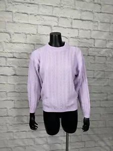 Hot Anacardi 100% acrilico maglione manica lunga viola donna vintage anni 80 - Foto 1 di 5