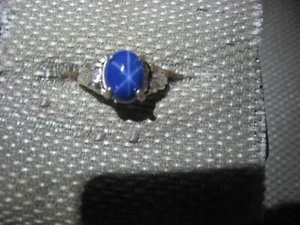 1 OX8 MM RING KORNBLUME BLAU LINDE STERN SAPHIR 925 STERLINGSILBER GRÖSSE 8,5 - Bild 1 von 6