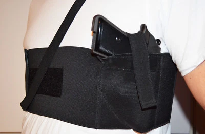 Concealed Carry Holster chest band Jogging HOLSTER Small Gun Glock Sig BLACK - Image 1 of 4