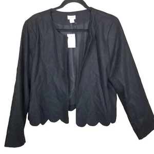 J.Crew Blazer Women XL Black Linen Blazer Women Blazer Jacket Women Blazer Women - Picture 1 of 9