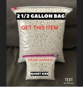 Bean Bag Refill Stuffing Filler Bead Foam Balls 1/2 Inch SQUISHY 2 1/2 Gallons - Picture 1 of 6
