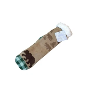Calcetines Sherpa Bear Cabin Nuevos con Etiquetas Forrados de Piel Sintética Para Mujer Antideslizantes Acogedores Tema de Invierno - Imagen 1 de 4