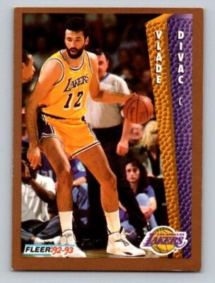 1992-93 Fleer Vlade Divac #107 HOF Los Angeles Lakers - Image 1 of 2