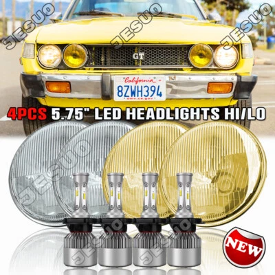 4X 5.75"inch 5 3/4 Round LED Headlights Upgrade Fit Toyota Celica 1972-1979 US Foto 1 de 4