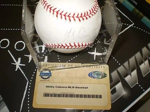 MELKY CABRERA AUTOGRAPHED MAJOR LEAGUE BALL  STEINER COA - Picture 1 of 2