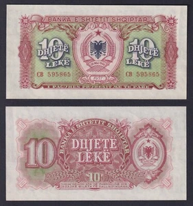 Banconota Albania 10 leke 1957 P.-28a FDS-/UNC- - Foto 1 di 1